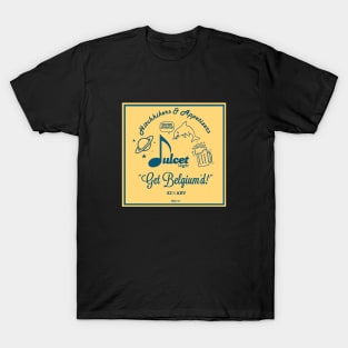 Hitchhikers & Appetizers Dulcet Lager Square Blue T-Shirt